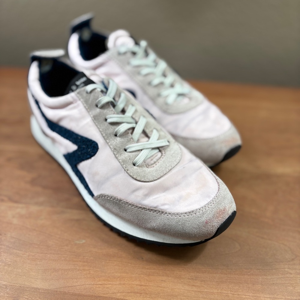 Rag & Bone NY Retro Runner Lace Up Sneakers Pink & Blue Suede, Womens size 41 - Picture 10 of 15
